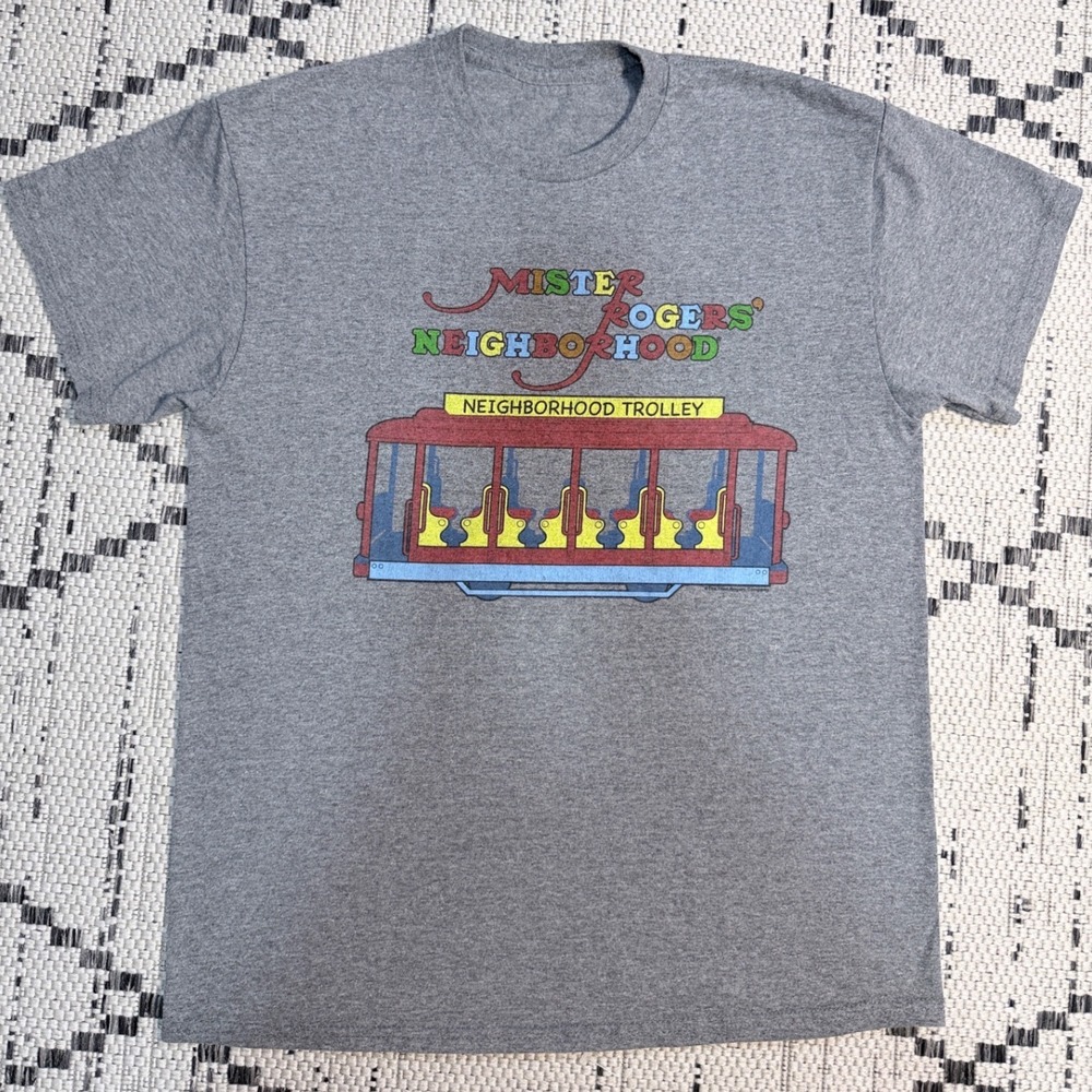 Y2k-Style Mister Rogers Neighborhood Trolley T-Shirt